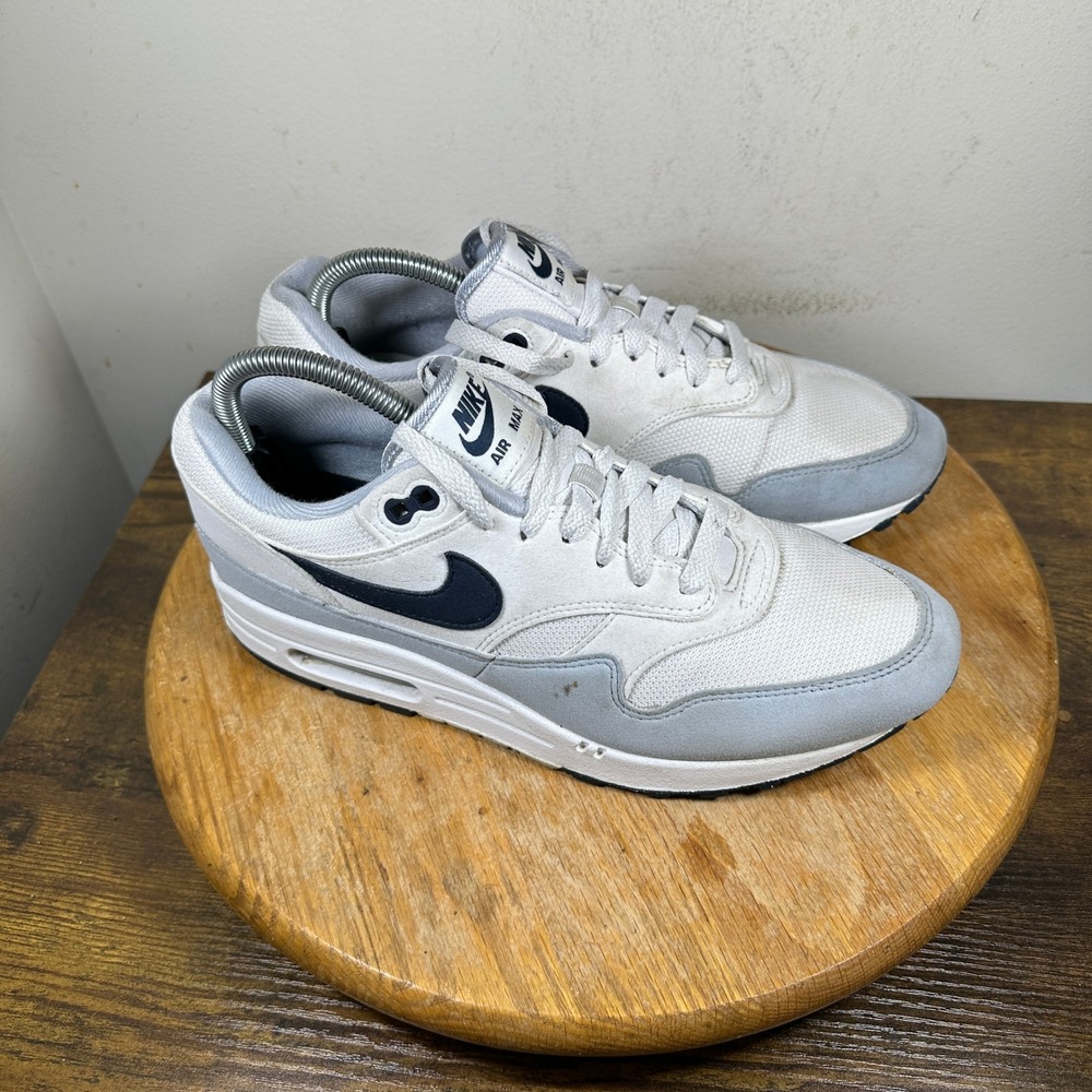 Nike Air Max 1 White Grey Navy Men's Shoes Size 8.5 FD9082-002